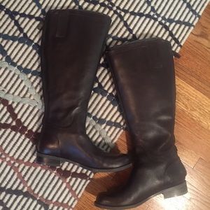 Nine West Brown Leather Riding Boot